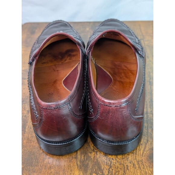 Vito Rufolo Brown Men\'s Tassel Leather Loafers Size 11 M Italian Weaved Leather main image 4